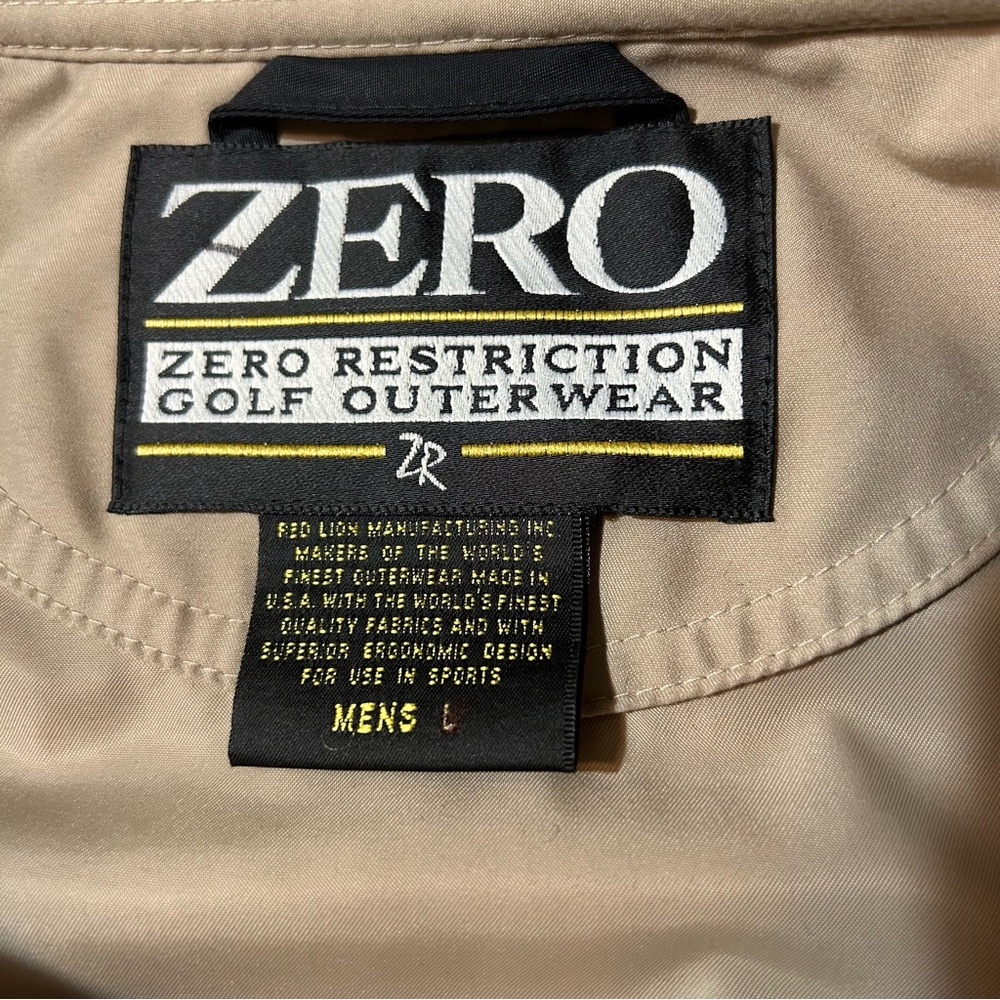 Zero Restriction Golf Outerwear Tan Microfiber Men’s Pullover Vest Size Large - Picture 5 of 7